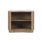 Table de chevet Four Hands Boa en marbre crème