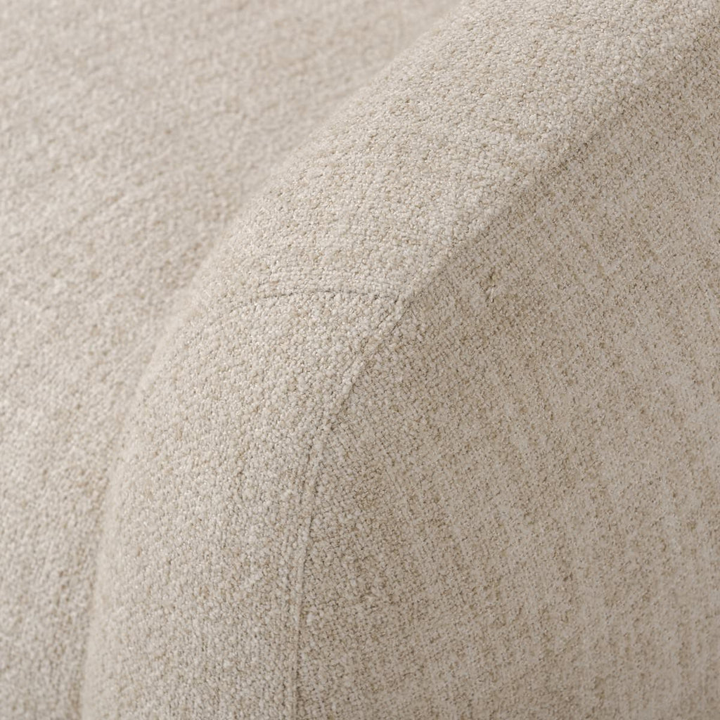 Fauteuil pivotant Four Hands Channing couleur crème Yuma