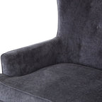Fauteuil Clermont Four Hands en velours vieilli anthracite