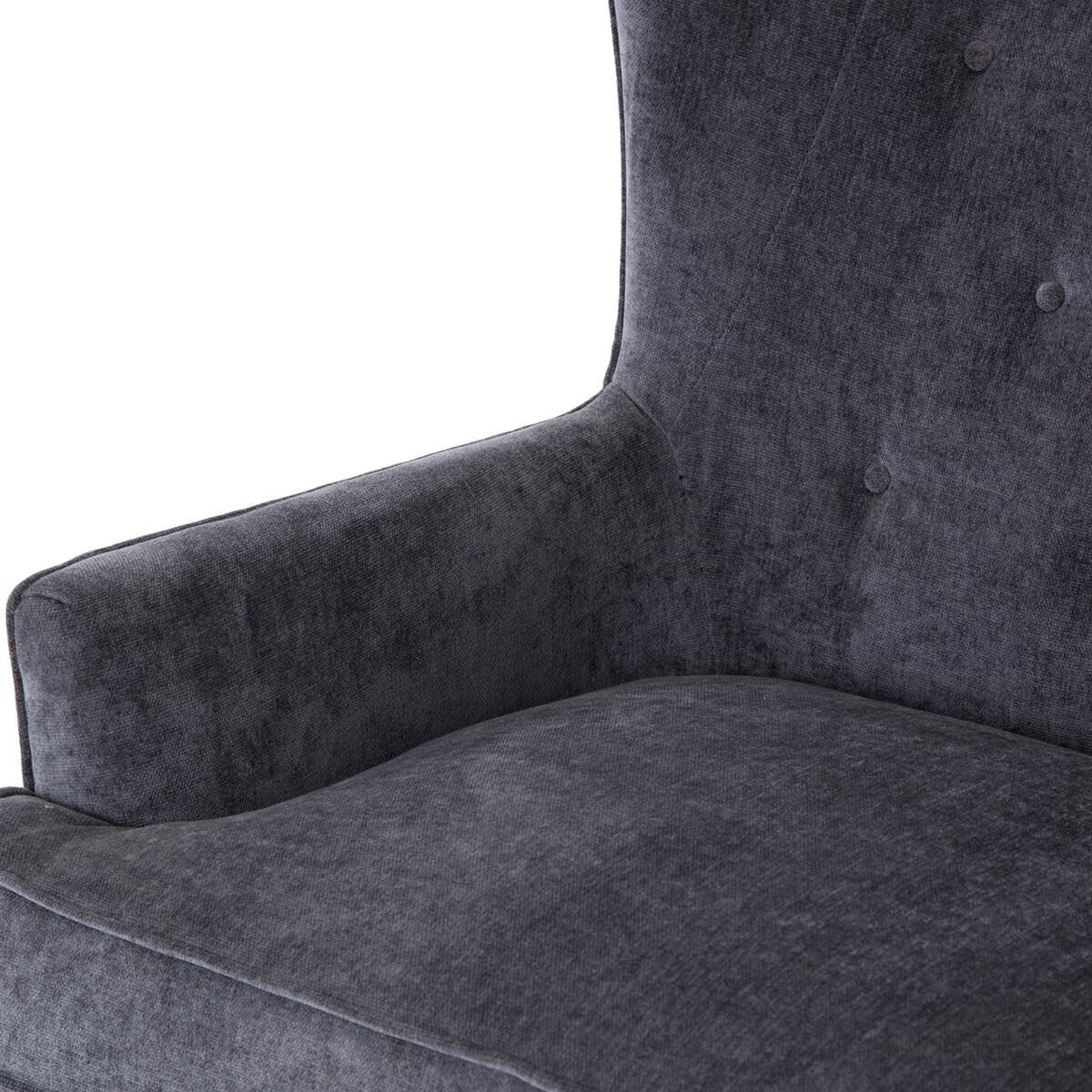 Fauteuil Clermont Four Hands en velours vieilli anthracite