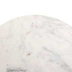 Table d'appoint Four Hands Cyprus en marbre blanc massif veiné