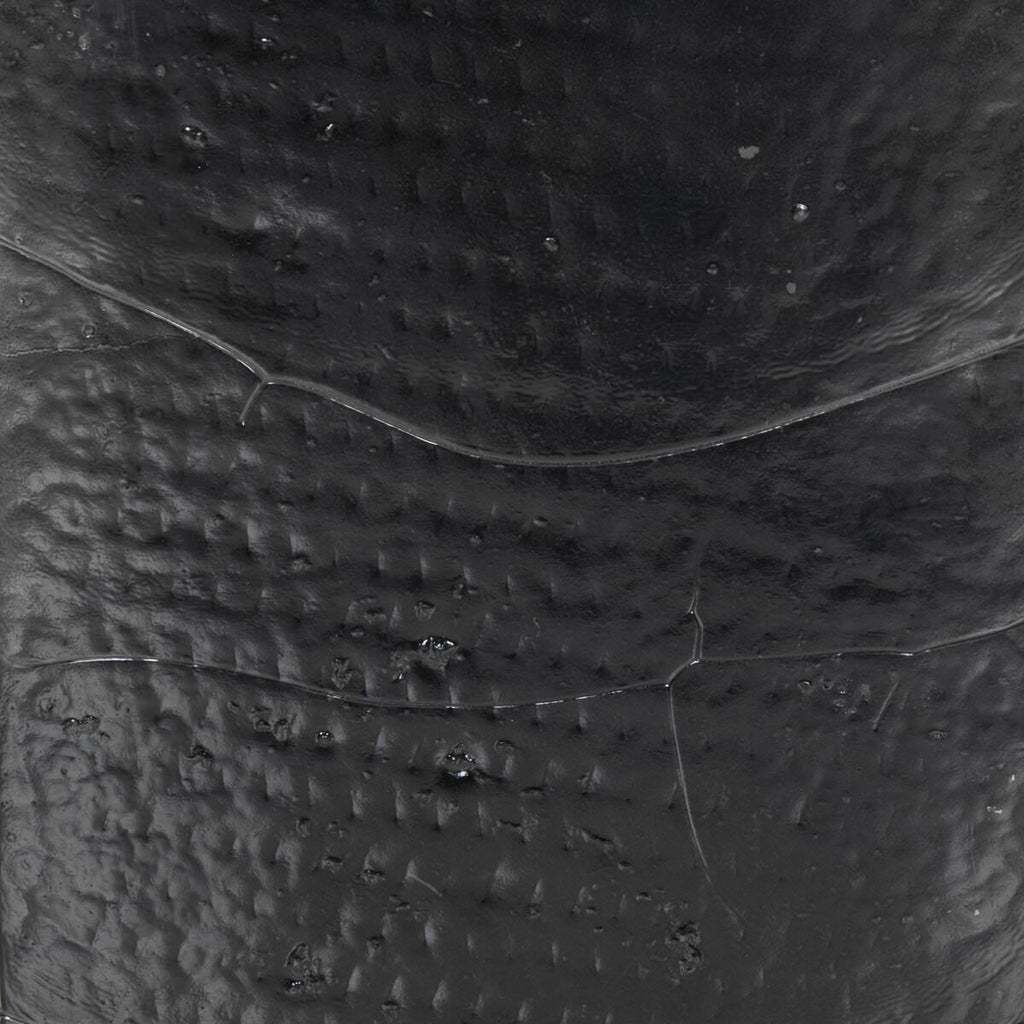 Console en verre moulé Dalston de Four Hands, finition verre moulé noir fumé