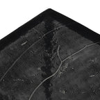 Console en verre moulé Dalston de Four Hands, finition verre moulé noir fumé