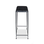 Console en verre moulé Dalston de Four Hands, finition verre moulé noir fumé