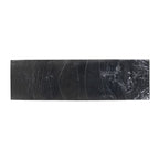 Console en verre moulé Dalston de Four Hands, finition verre moulé noir fumé