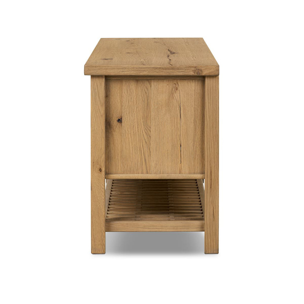 Meuble TV Dalton de Four Hands en placage chêne naturel vieilli