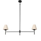 Lustre linéaire Dodie à quatre mains, noir de jais