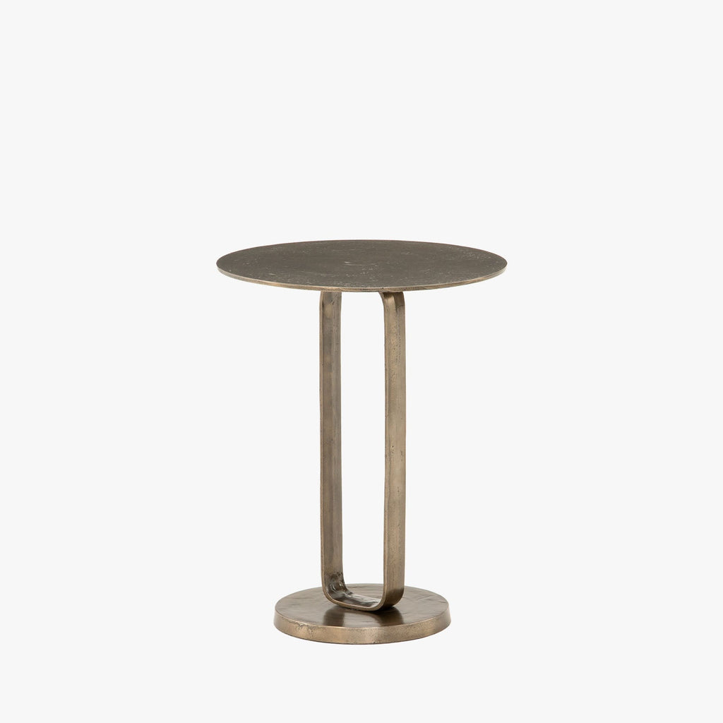 Table d'appoint Douglas Four Hands en bronze vieilli