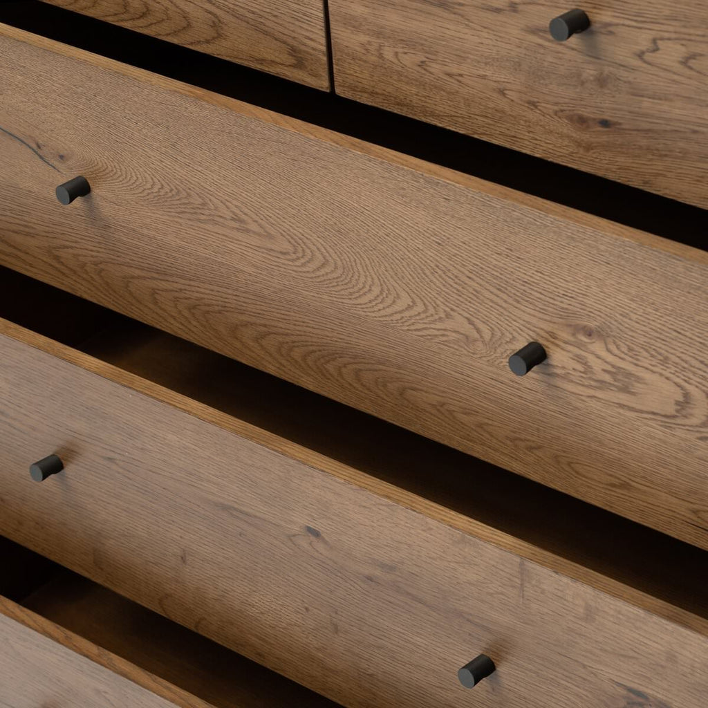 Commode Four Hands Eaton à 5 tiroirs en résine chêne ambré
