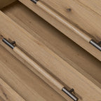 Table de chevet Four Hands Eden en placage de chêne fumé vieilli