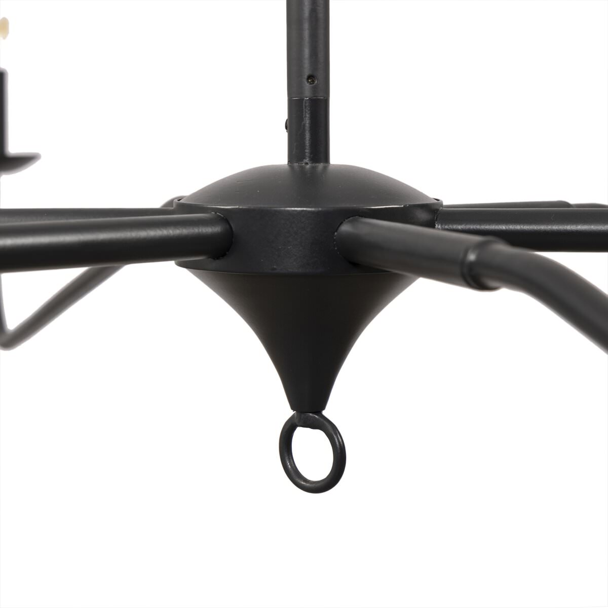 Lustre Edlyn à quatre bras en fer vieilli