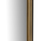 Miroir Effie à quatre mains en laiton antique brut