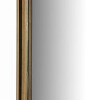 Miroir Effie à quatre mains en laiton antique brut