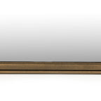 Miroir Effie à quatre mains en laiton antique brut