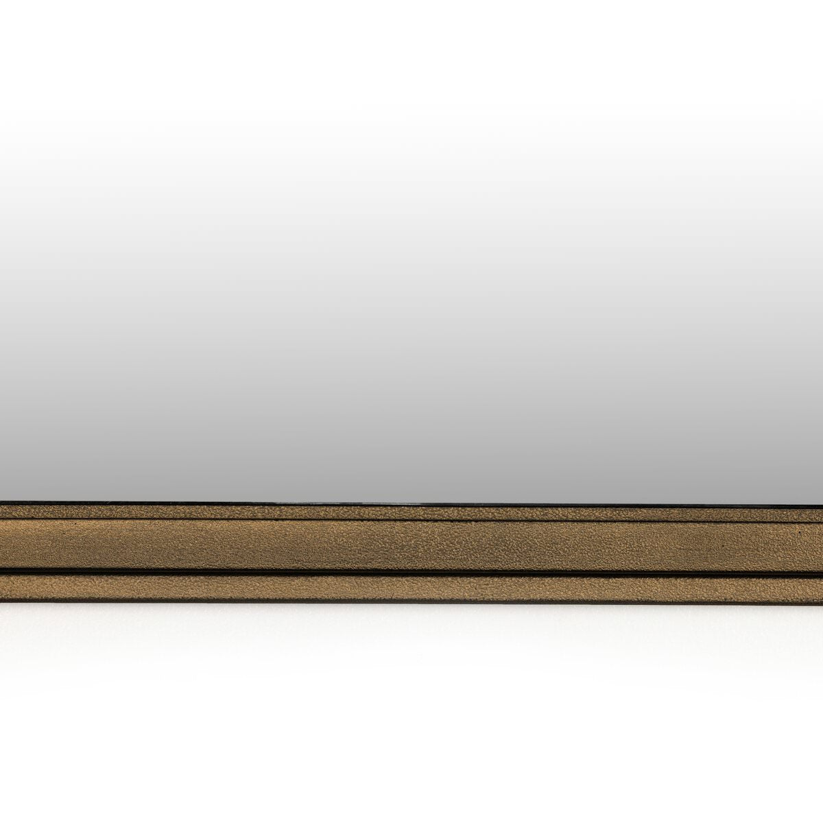 Miroir Effie à quatre mains en laiton antique brut