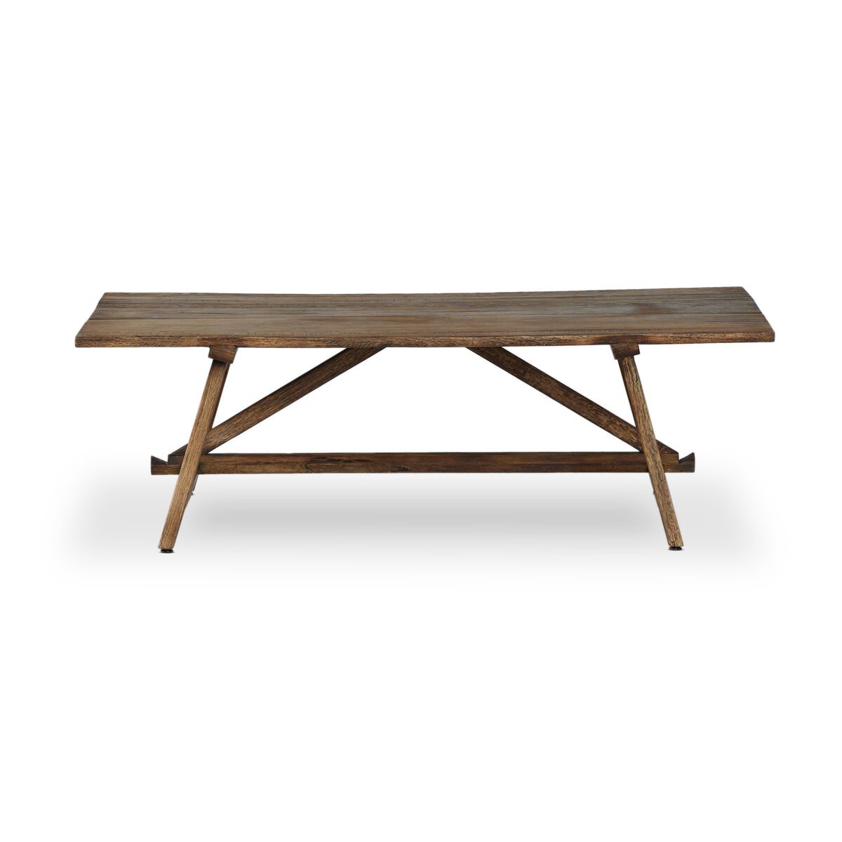 Table basse Four Hands Elio petit modèle en chêne blanchi brûlé