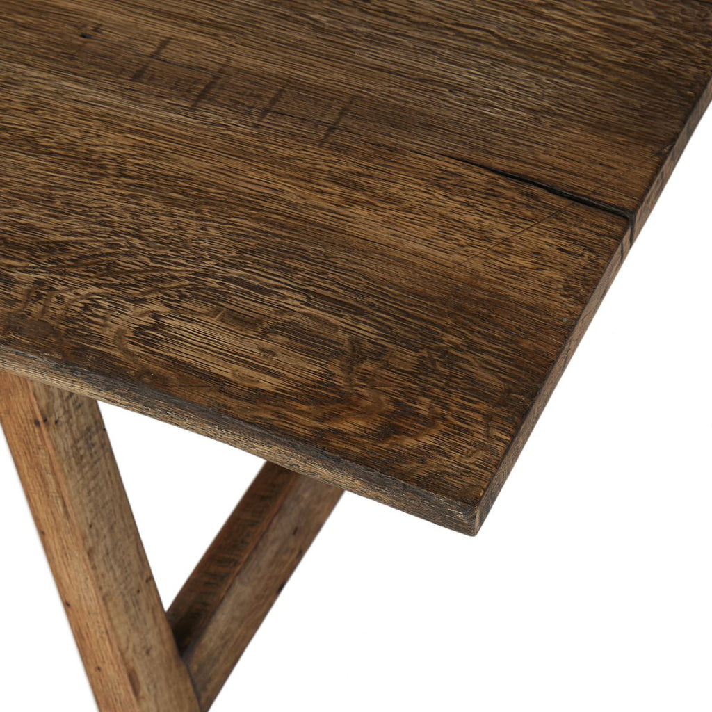 Table basse Four Hands Elio petit modèle en chêne blanchi brûlé