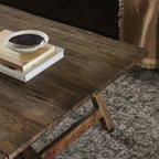 Table basse Four Hands Elio petit modèle en chêne blanchi brûlé