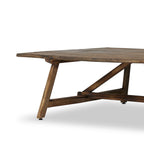 Table basse Four Hands Elio petit modèle en chêne blanchi brûlé