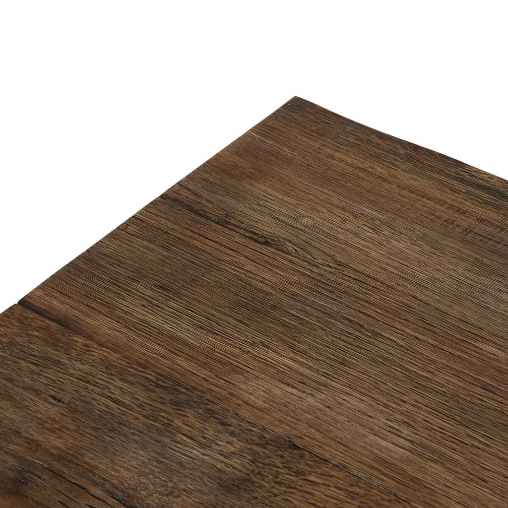 Table basse Four Hands Elio petit modèle en chêne blanchi brûlé