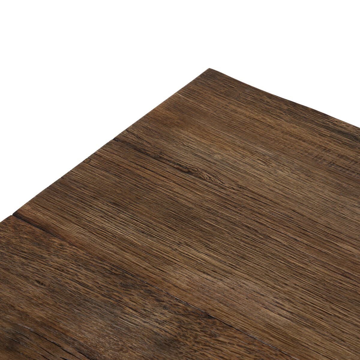 Table basse Four Hands Elio petit modèle en chêne blanchi brûlé