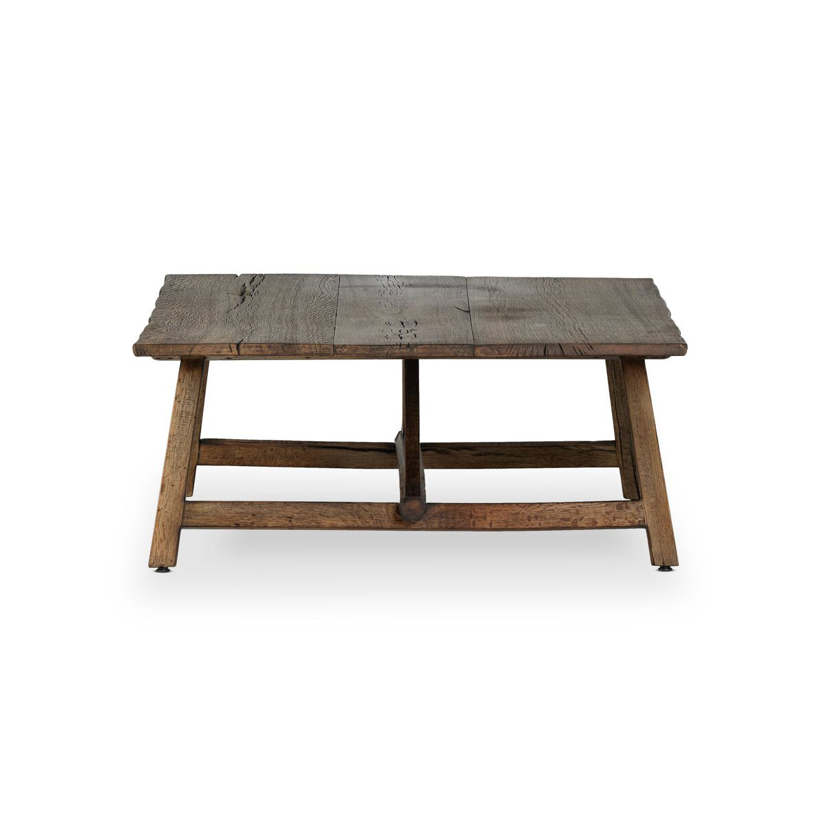 Table basse Four Hands Elio petit modèle en chêne blanchi brûlé