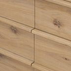 Commode Four Hands Emmer à 6 tiroirs en placage de chêne fumé vieilli