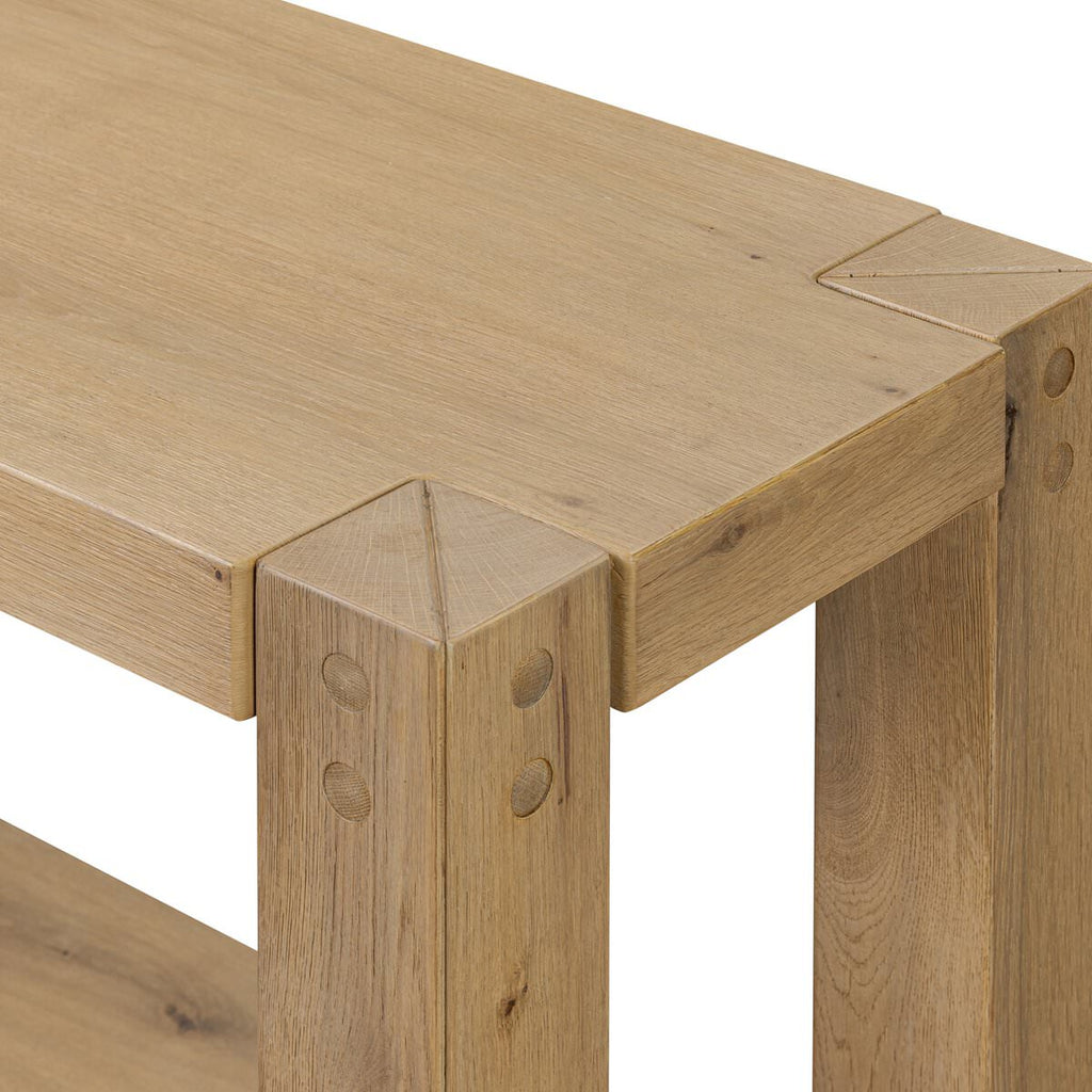 Console Four Hands Emmer en chêne fumé vieilli