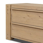 Table de chevet Four Hands Emmer en chêne fumé vieilli