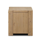 Table de chevet Four Hands Emmer en chêne fumé vieilli