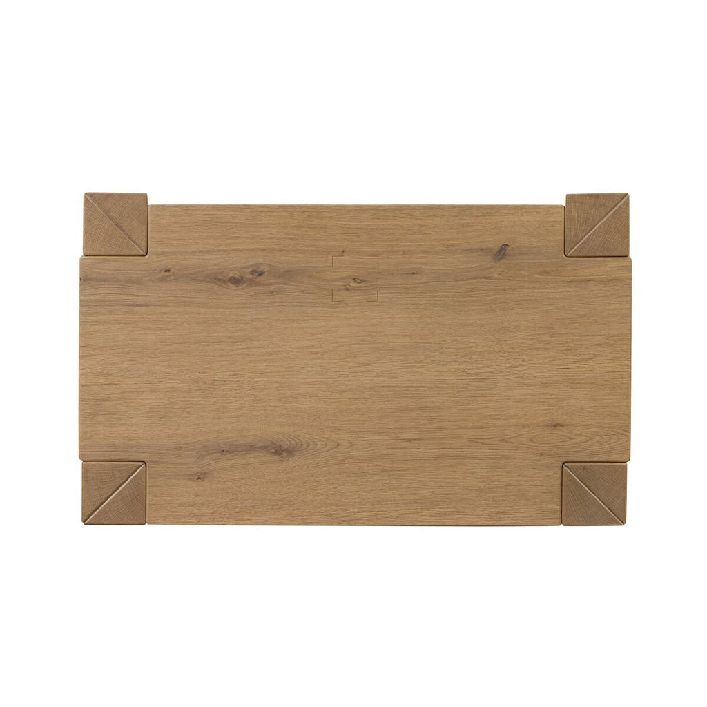 Table de chevet Four Hands Emmer en chêne fumé vieilli