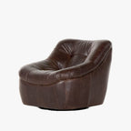 Fauteuil pivotant Four Hands Farley couleur Conroe Cigar