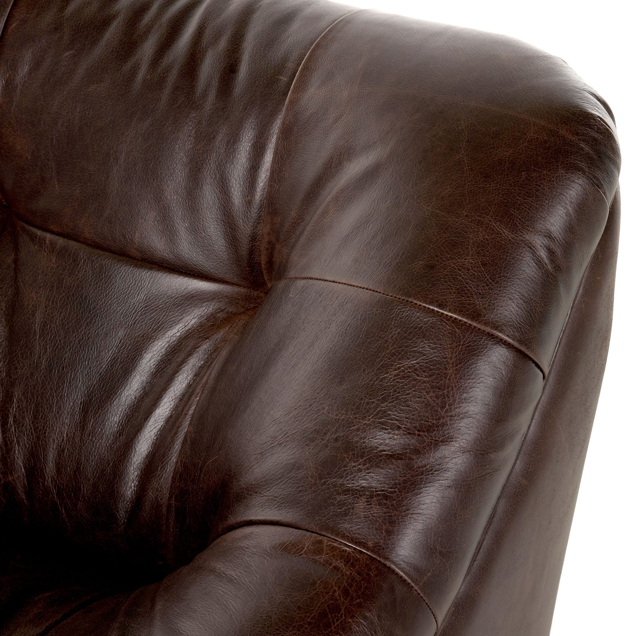 Fauteuil pivotant Four Hands Farley couleur Conroe Cigar