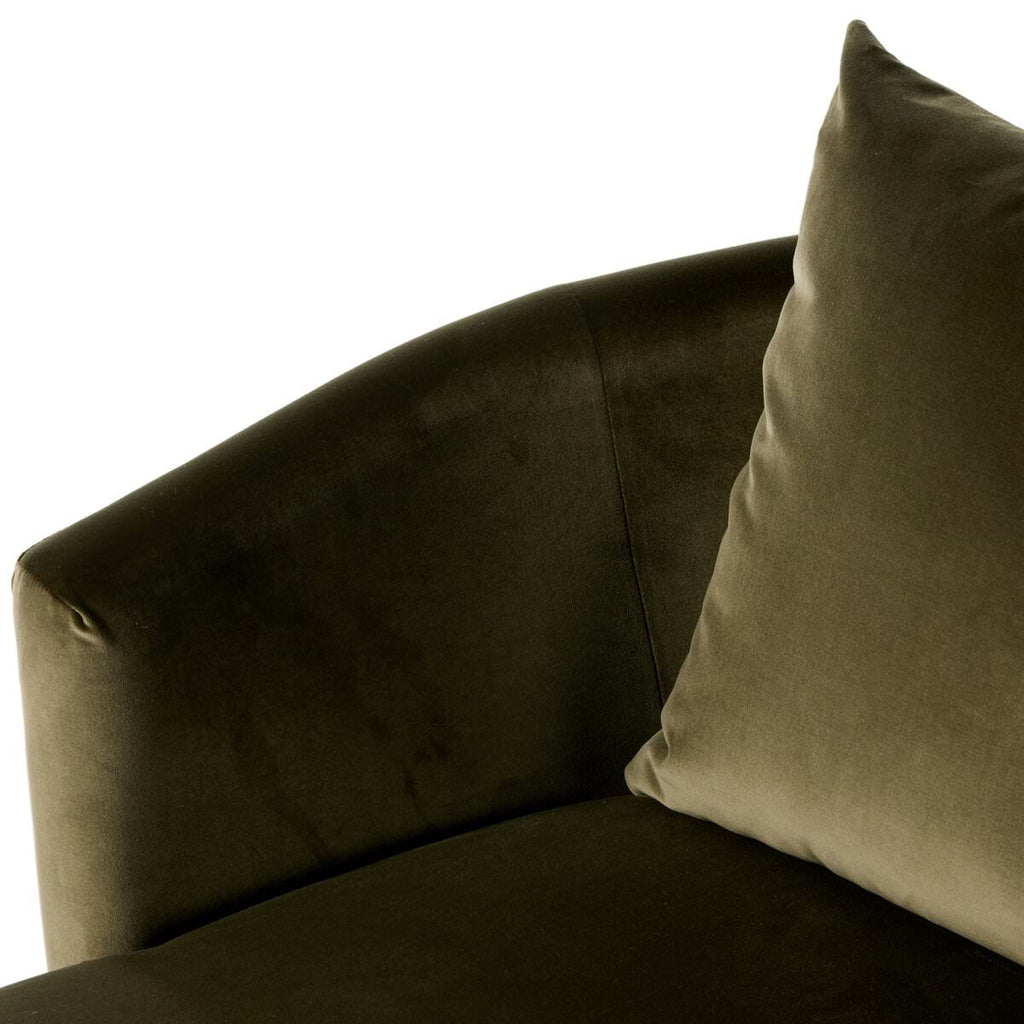 Chaise longue Four Hands Farrah couleur olive Surrey