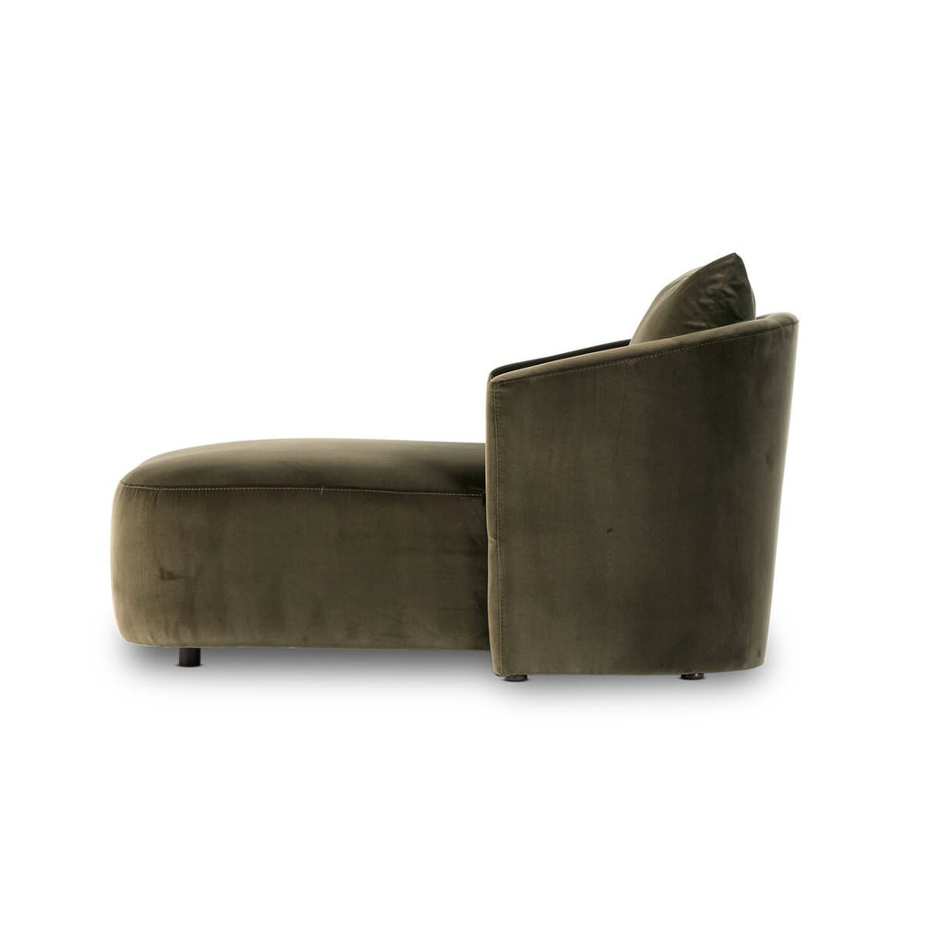 Chaise longue Four Hands Farrah couleur olive Surrey