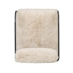 Fauteuil Fenn Four Hands en fourrure mongole champagne