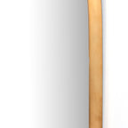 Miroir large Georgina à quatre mains en laiton poli