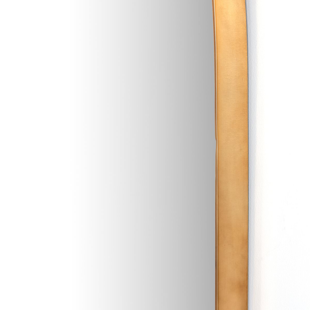 Miroir large Georgina à quatre mains en laiton poli