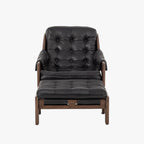 Fauteuil et repose-pieds Halston de Four Hands, coloris Noir Héritage