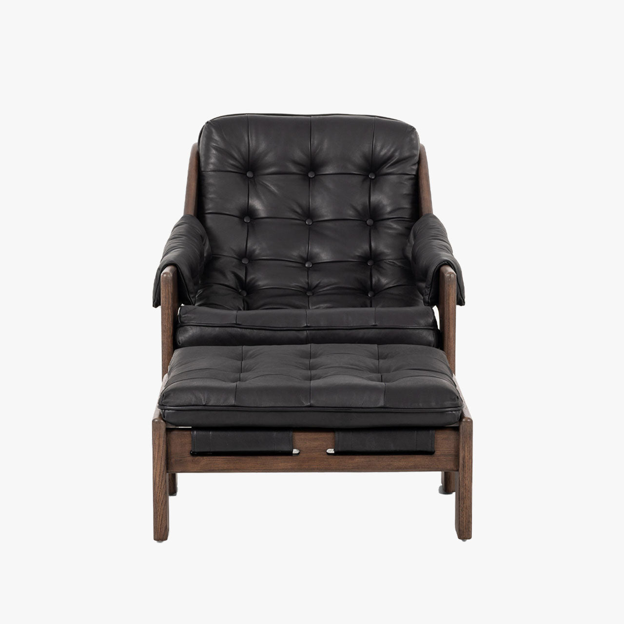 Fauteuil et repose-pieds Halston de Four Hands, coloris Noir Héritage