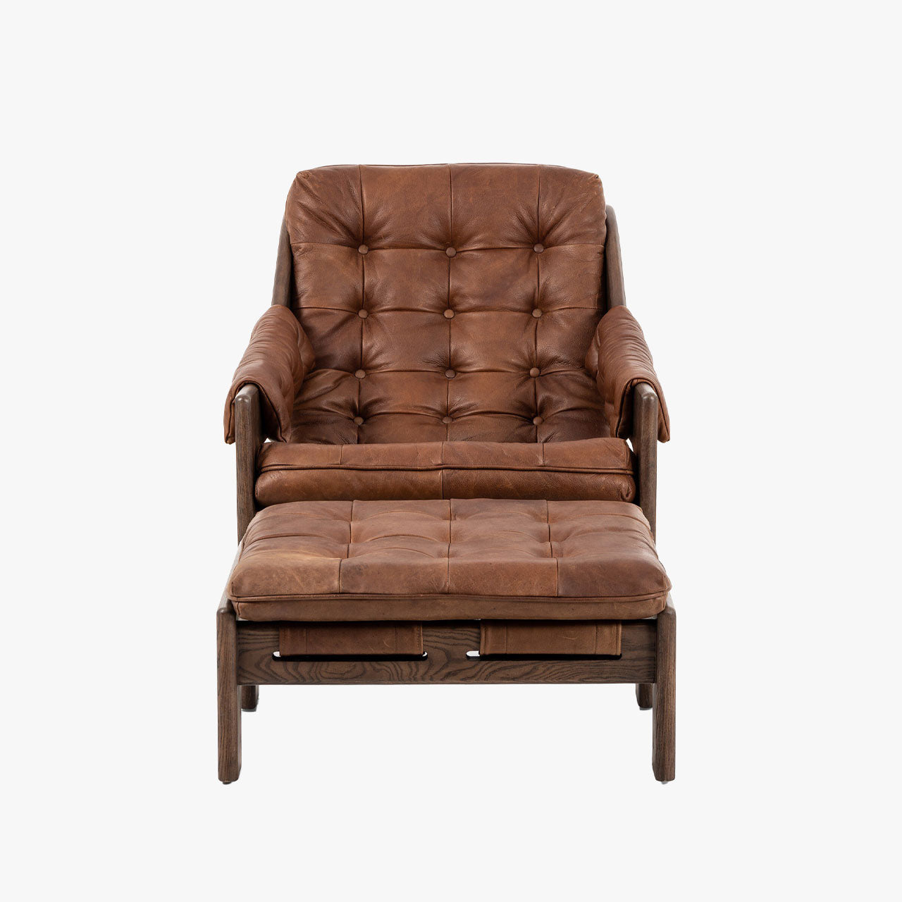 Fauteuil et repose-pieds Halston de Four Hands, coloris Sienne Héritage