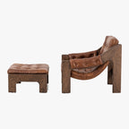 Fauteuil et repose-pieds Halston de Four Hands, coloris Sienne Héritage