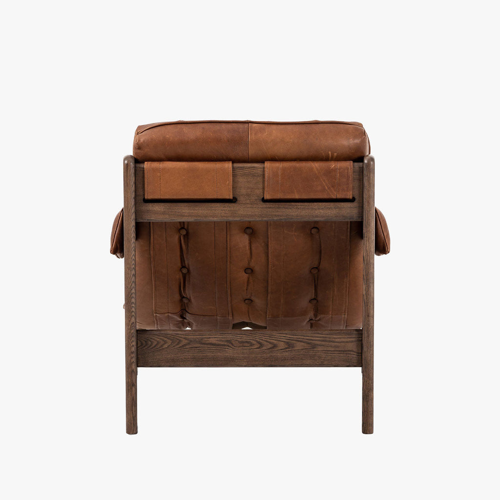 Fauteuil et repose-pieds Halston de Four Hands, coloris Sienne Héritage