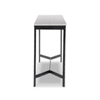 Console en fer martelé Four Hands et marbre blanc