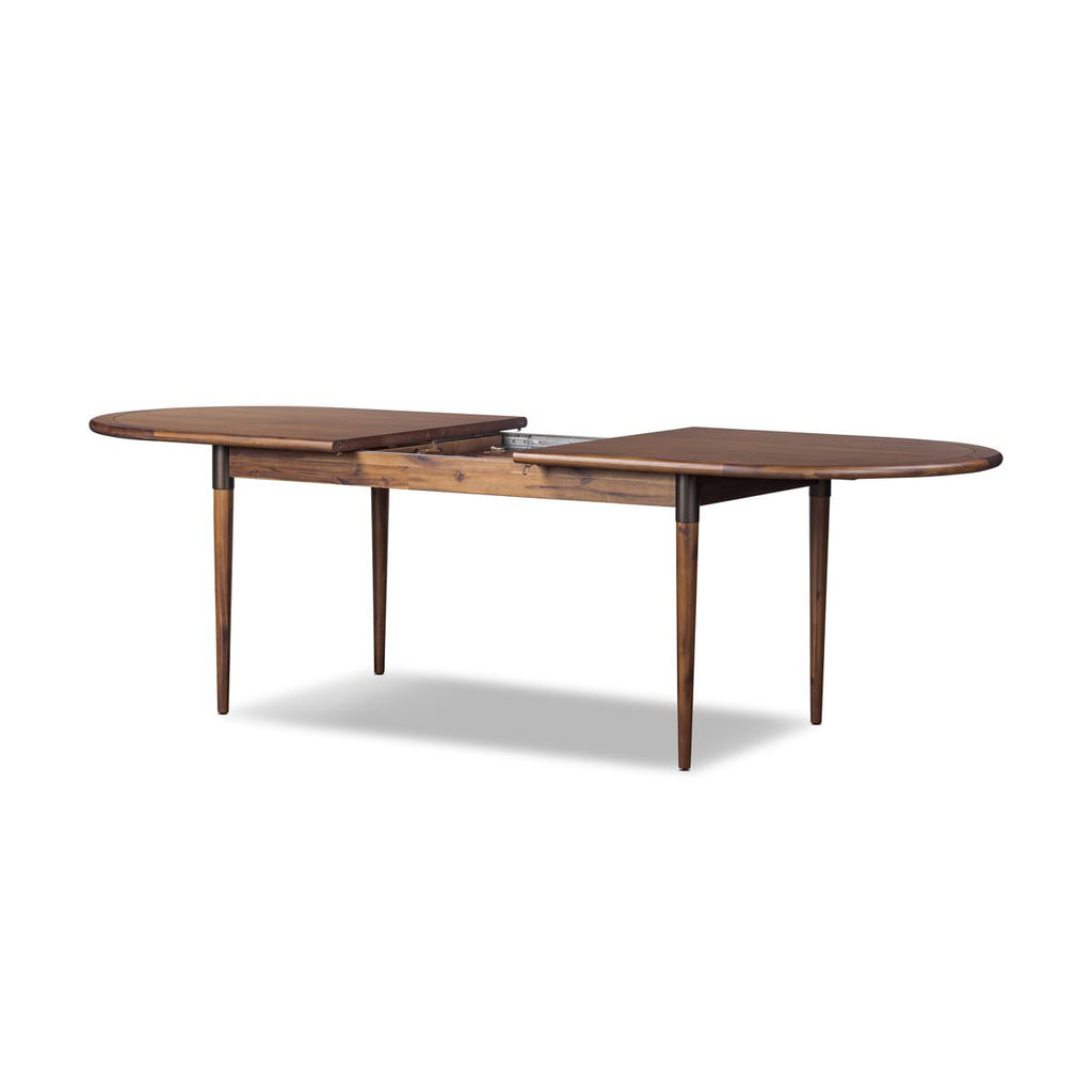 Table de salle à manger ovale extensible Four Hands Harper 84-104 po, noyer grillé