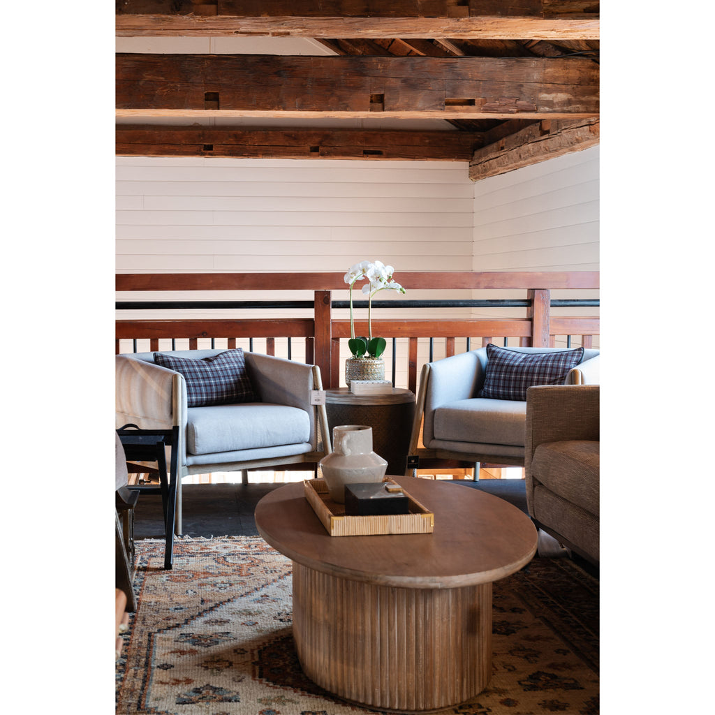 Table basse ovale cannelée Reece