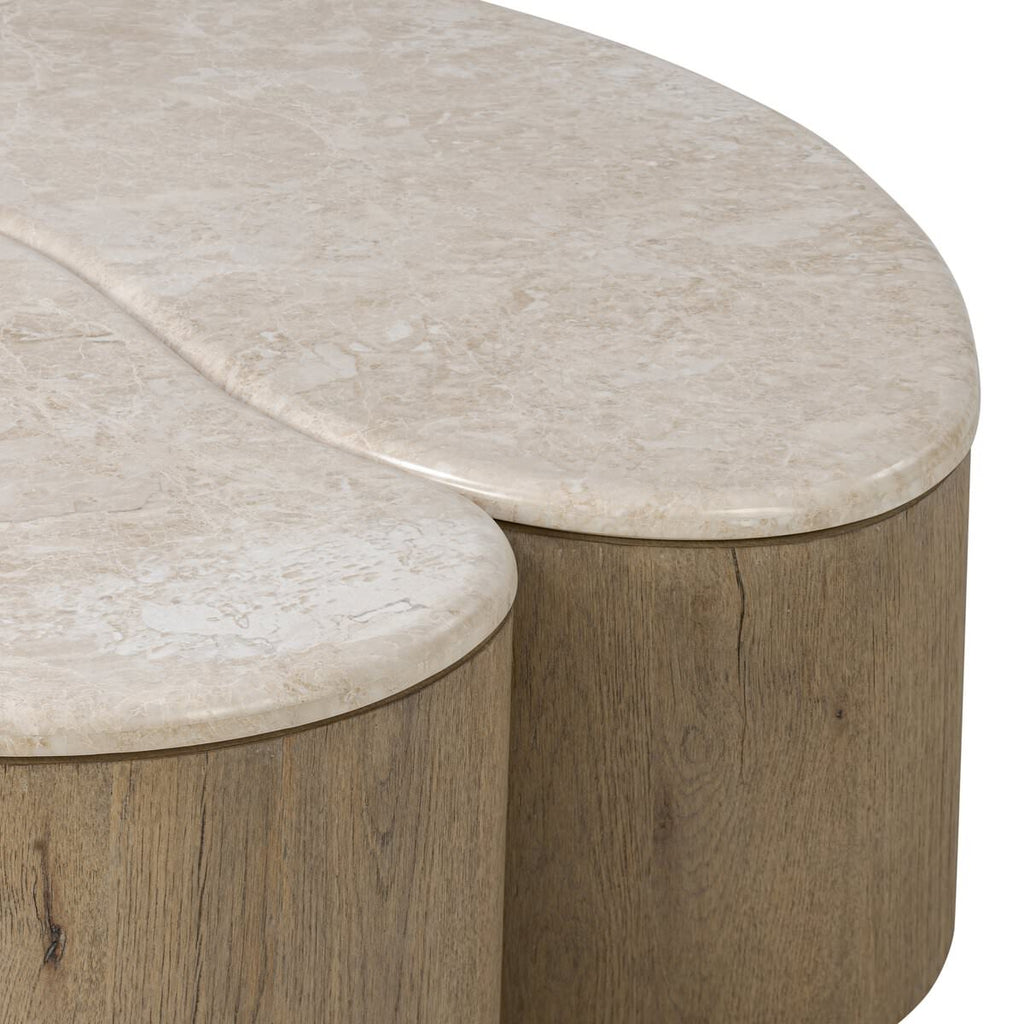 Table basse Four Hands Ingrid en marbre cappuccino