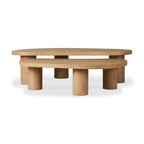 Ensemble de tables basses gigognes Four Hands Joji en placage chêne naturel