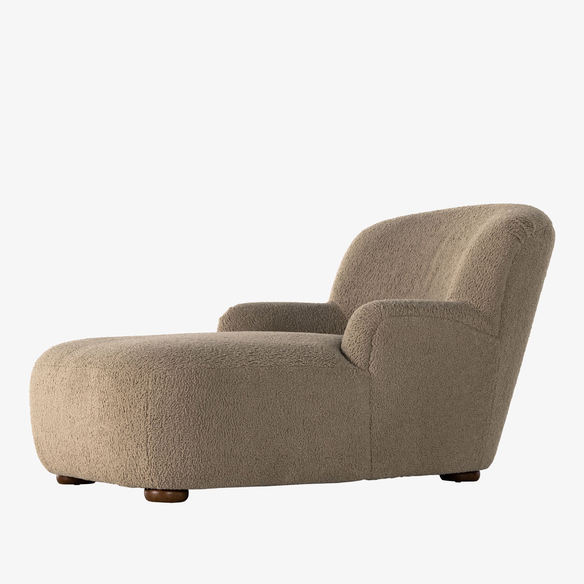 Chaise longue Four Hands Kadon en peau de mouton camel