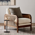 Fauteuil Kalani Four Hands couleur crème Alcala